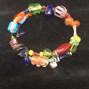 Beaded wire wrap bracelet